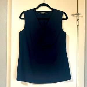 Banana Republic: Navy sleeveless blouse